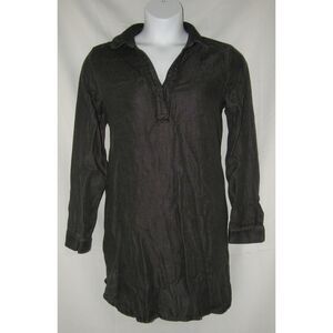 NEW Black Denim Sz 10 Casual Wear Long Sleeve Tunic or Mini Dress Pockets PROMOD
